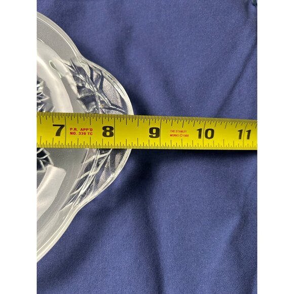 Vintage KIG Crystal Frosted Rose Embossed Glass 8.5” Serving Plate Floral Design - Picture 3 of 7